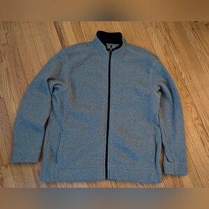Men's Classic Gray Zip-Up Sweater